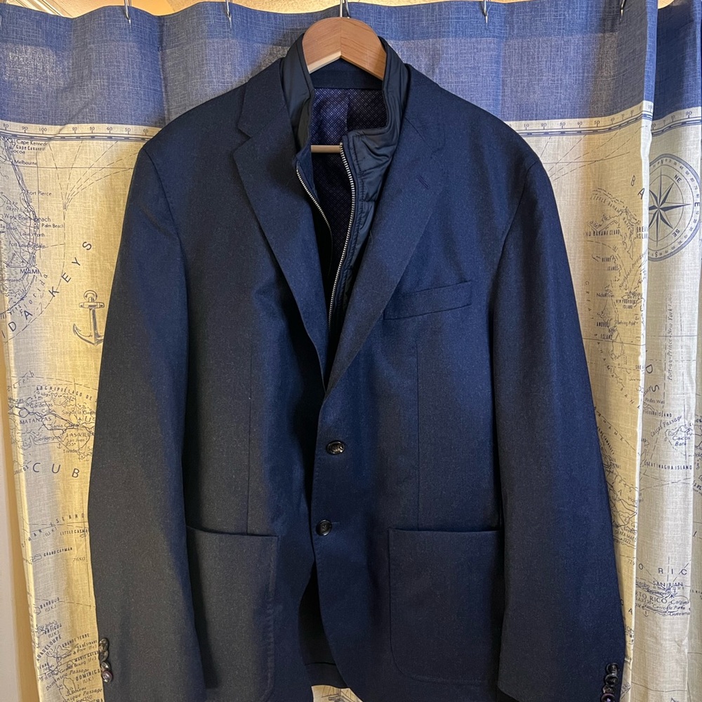 Ted Baker Blue Sport Coat with zipper liner Tucker SPJ 44 R